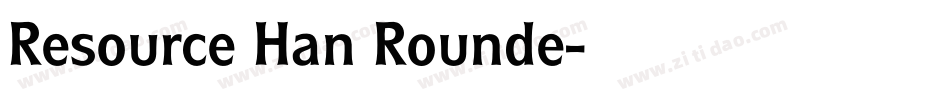 Resource Han Rounde字体转换